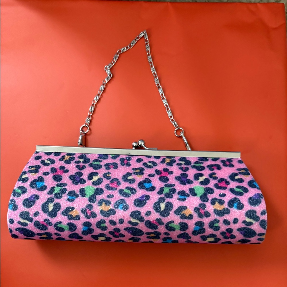 Print animal pink mini purse